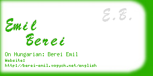 emil berei business card